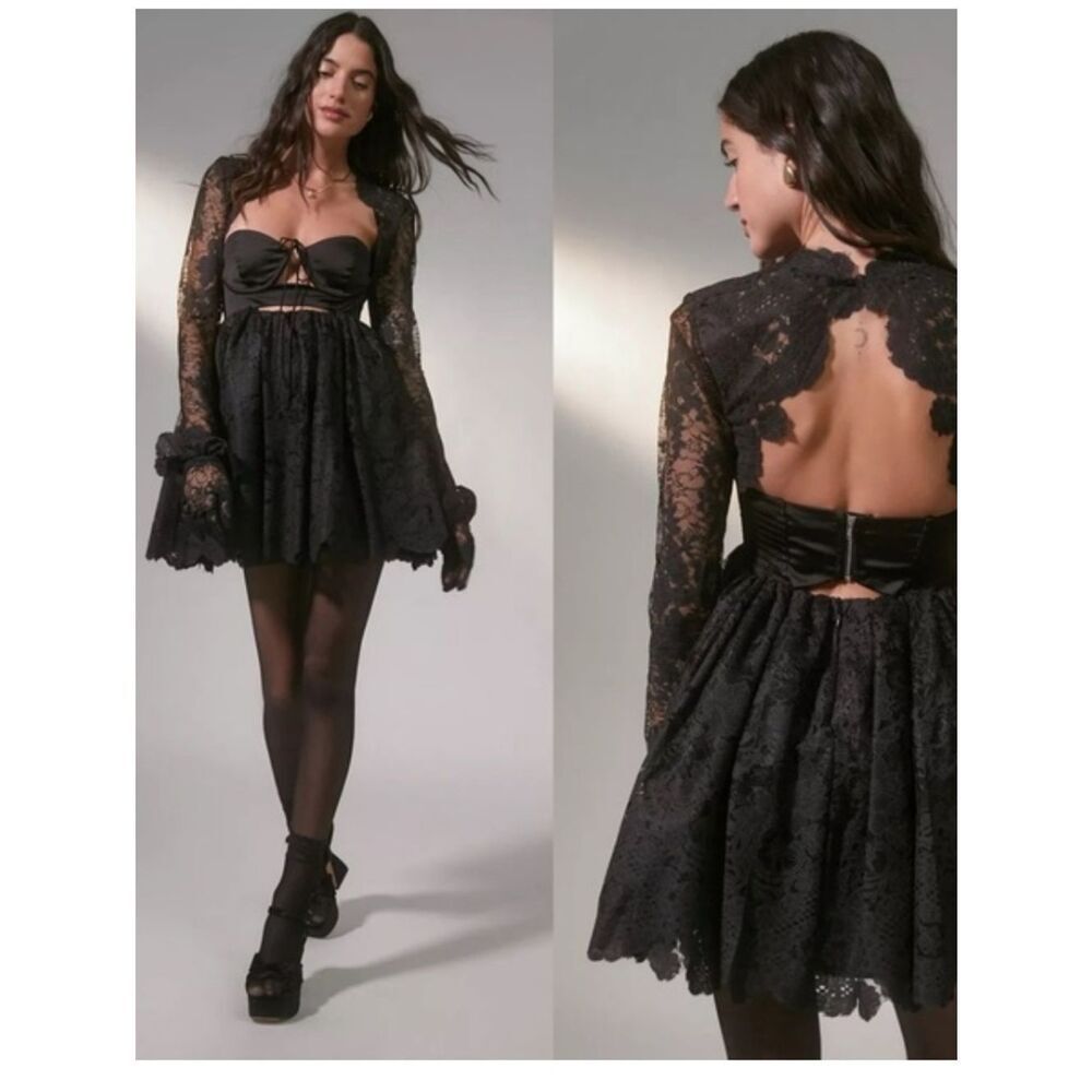 For Love & Lemons Nwt Regina Mini Dress Size Medium